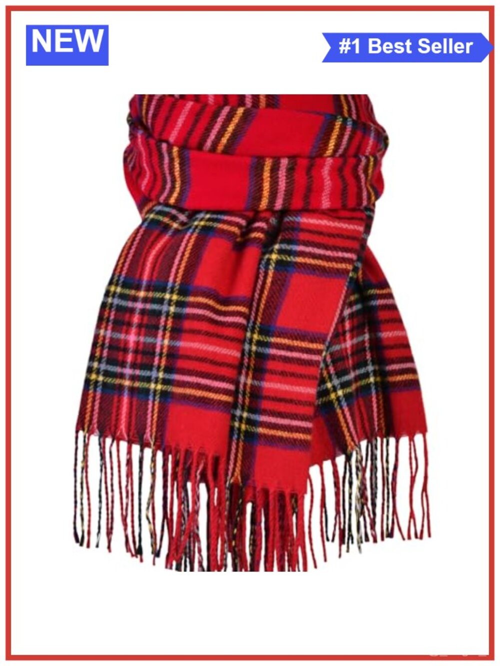 Pleneal Winter Scarf Women Long Plaid Shawl Wrap Oversized